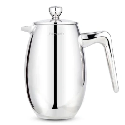 Imagen de Easyworkz Nando French Press Cafetera de acero inoxidable con doble pared aislada, 350 ml