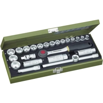 Imagen de PROXXON 23 110 2223110 Estuche 3/8&quot; pcs, 0 V, Rojo, 20.3 cm, Set de 24 Piezas