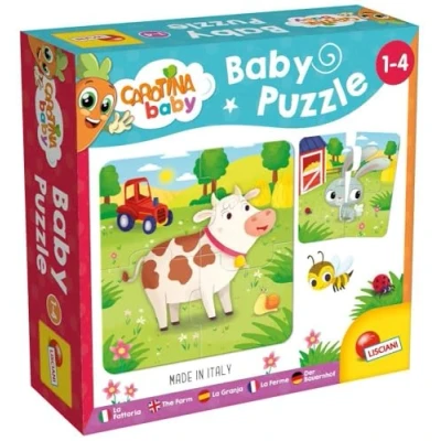 Imagen de Liscianigiochi Carotina Baby Puzzle la Granja Juego Educativo Para Niños con Animales de Aprendizaje Divertido 1 a 4 años
