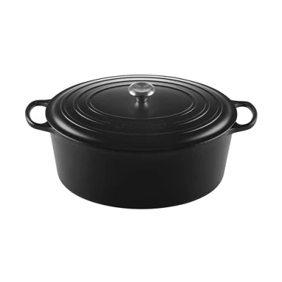 Imagen de Le Creuset Evolution Cacerola ovales, Hierro Fundido, Negro Mate, 18 cm