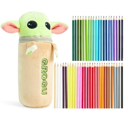 Imagen de Disney Stitch Estuche Niña, Baby Yoda de Peluche Completo, Escolar Completo para Niños Regalos Navidad