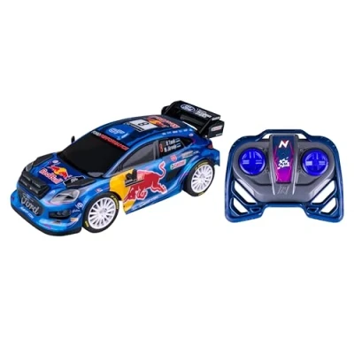 Imagen de Nikko RC 10393 Night Mode M Sport Ford Puma Hybrid #8 Tänak Coche teledirigido con Faros LED de 25 cm, 2,4 GHz, Alcance 40 m, para niños a Partir 6 años, Color Azul