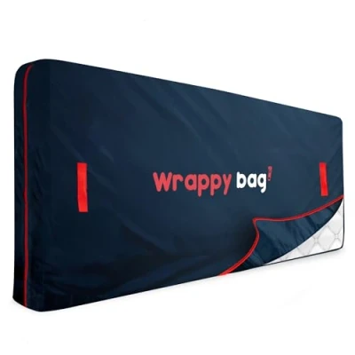 Imagen de Wrappybag Funda Protectora Impermeable de Poliéster Oxford para Colchón Bolsa Almacenamiento con 4 Asas Transporte Ideal Mudanzas, Almacenaje y 70 x 140 cm