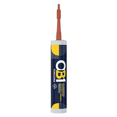 Imagen de OB1 Adhesivo Sellador Multisuperficie en color Terracota y formato de 290ml que adhiere sella incluso bajo agua es respetuoso con el medioambiente