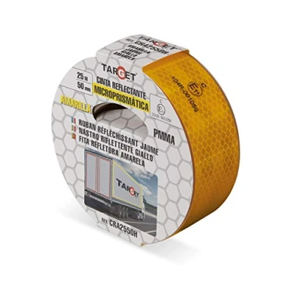 Imagen de TARGET Cinta Reflectante Homologada para Camiones Certificación Norma EC 104R V23 Marcaje y Señalización (AMARILLO)