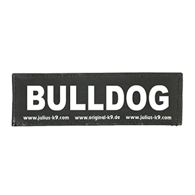 Imagen de Julius K9 Etiquetas de Gancho y Bucle, 1 par, Bulldog, Tamaño: Grande, Negro