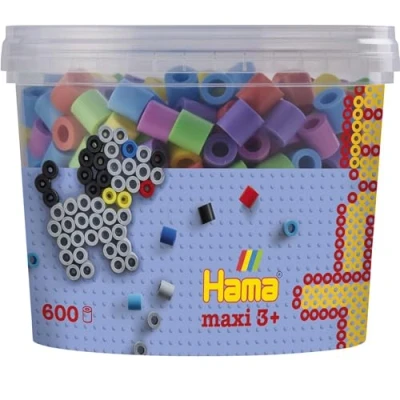 Imagen de Hama Maxi Pot 600 perles Pastel Color Actividades Creativas, Multicolor (161 08571.00)