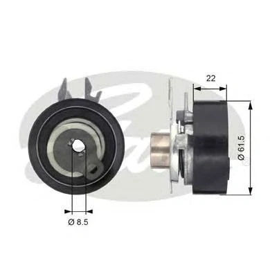 Imagen de GATES FleetRunner Micro V Stretch Fit T43061 Polea tensora, correa dentada VOLKSWAGEN: Golf 4, Polo IV Hatchback, III SEAT: Ibiza 2