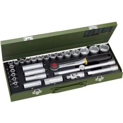 Imagen de PROXXON 23 000 2223000 Estuche 1/2&quot; pcs, 0 V, K.a, 5.1 cm, Set de 29 Piezas, k.a