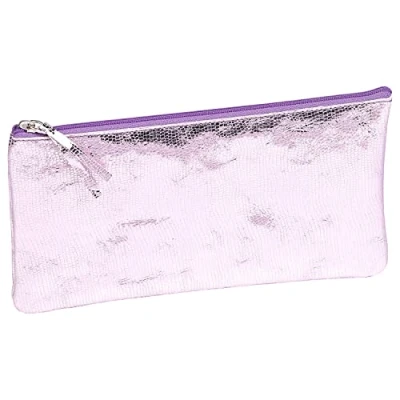 Imagen de Clairefontaine 410030C Estuche Slim Kleo Pathra 19,5 x 2,5 4 cm, piel de cordero, bronce
