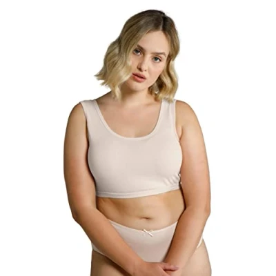 Imagen de Ulla Popken Bustier, sin Cordones, Color Liso Sujetador para Camiseta, Blanco Perla, 58 60 Mujer