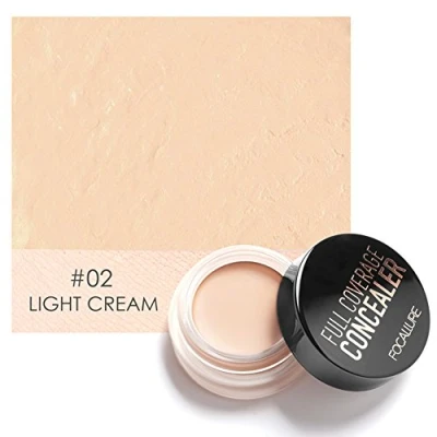 Imagen de corrector de ojos, cobertura completa para tratamiento ojeras, cremoso acné, y altamente pigmentado (#2 crema clara)
