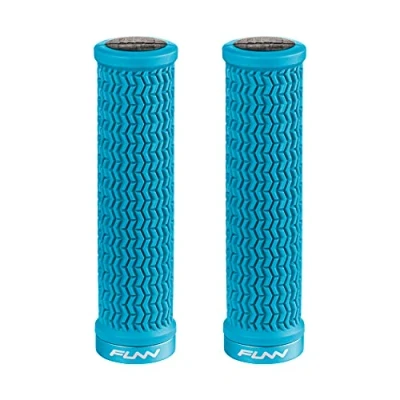 Imagen de Funn Holeshot Puños para Bicicleta de Montaña con Abrazadera Bloqueo Único, Ligeros y Ergonómicos Diámetro Interior 22 mm (Turquesa)