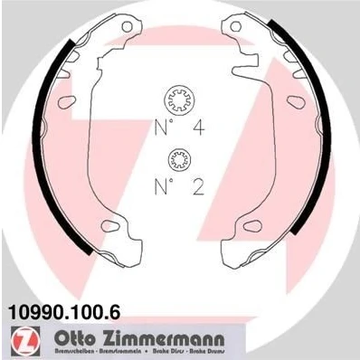 Imagen de ZIMMERMANN 10990.100.6 Zapatas de Freno 180 42 Foto correspondiente a la entrega RENAULT: 19 I Hatchback, Super 5 CLIO 1