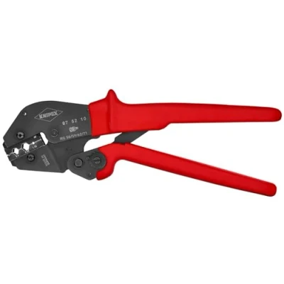 Imagen de Knipex Alicate para crimpar terminales también trabajar a dos manos bruñido, con fundas de plástico antideslizantes 250 mm 97 52 10
