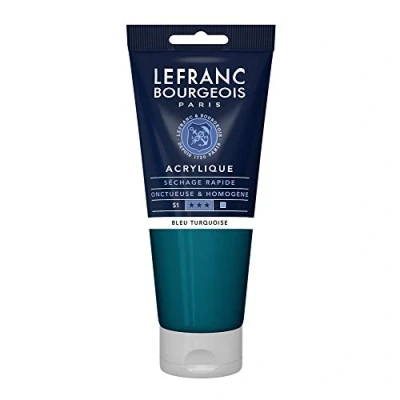 Imagen de Lefranc bourgeois fine acrylic colore acrilico, blu (turquoise blue), 200 ml