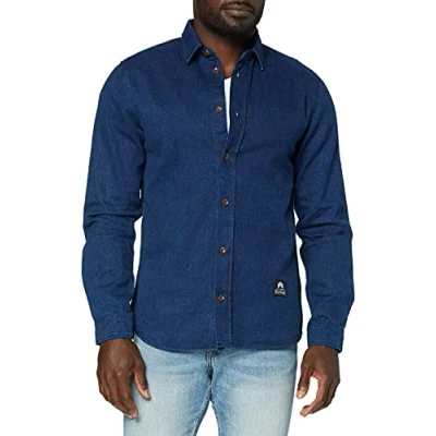 Imagen de Kings of Indigo Enda Camisa Vaquera, Azul (Rinse 2500), Small para Hombre
