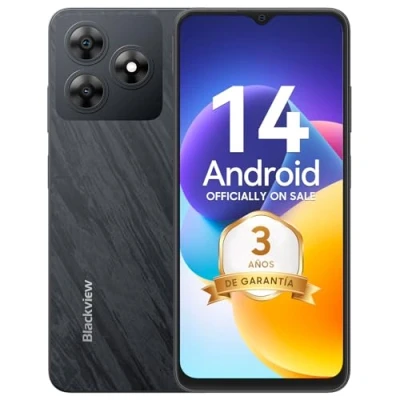 Imagen de Blackview Wave 8C Teléfono Móvil Android 14 6GB+64GB/2TB, 6.56&quot; HD+ IPS, 10W Cargador Rápido,Smartphone 13MP+8MP/4G Dual SIM/Octa Core/Face ID/OTG/GPS/Funda de Móvil/3 Años Garantía Móviles 2024