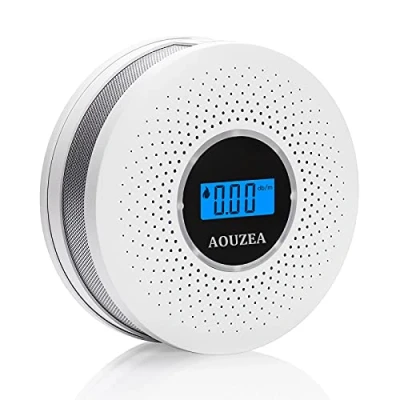 Imagen de AOUZEA Detector de Humo, Monóxido Carbono 2 en 1 y Alarma Alta Sensibilidad con Pantalla Cristal Líquido Digital