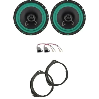 Imagen de IPNOSIS Kit de 2 Altavoces Coche IP 01165 para Fiat Tipo (SW) 2015 a 2020, Fiorino + Qubo desde 2008 en adelante con soportes delanteros, conectores