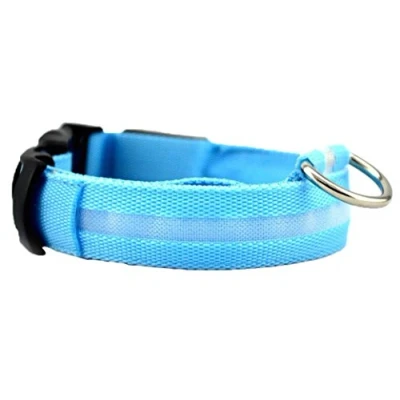 Imagen de NEO+ Collare LED per Cane USB Ricaricabile, Lampeggiante, visibilità (BLU XL)