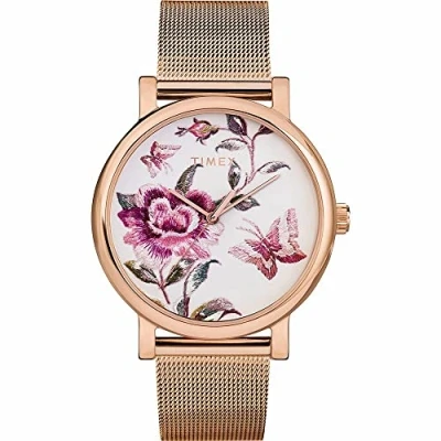 Imagen de Timex Reloj Analógico para Mujeres de Cuarzo con Correa en Acero Inoxidable TW2U19500