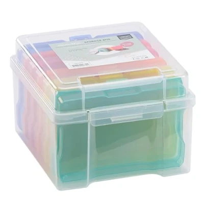 Imagen de Vaessen Creative Caja de Almacenamiento Coloridas con 6 Compartimentos, 21 x 18,5 14 cm