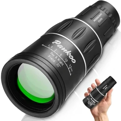 Imagen de Pankoo Monóculo 16x52 para Adultos y Niños Telescopio Compacto con Prisma 2024, HD Ideal Observación de Aves, Senderismo, Conciertos Regalos Actividades al Aire Libre