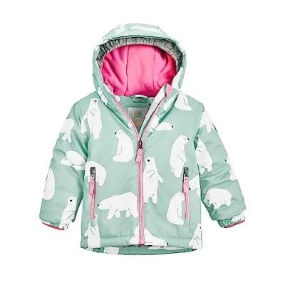 Imagen de firstinstinct by killtec Niños Chaqueta de esquí impermeable/chaqueta funcional con capucha y paranieves FISW 30 MNS SKI JCKT, steel mint, 122, 39907 000