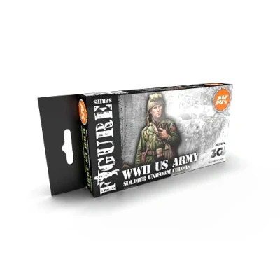 Imagen de AK Acrylics 3Gen FIGURE SET AK11634 WW2 US UNIFORMS 3G (6x17ml)