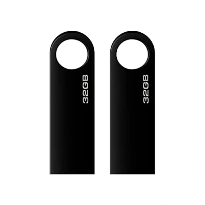 Imagen de Memorias USB 32GB [2 Piezas] Metal Pendrive 32 GB Unidad Flash Impermeable Memoria Stick con Llavero para Computadoras, Tabletas Almacenamiento de Datos (2 Pack)