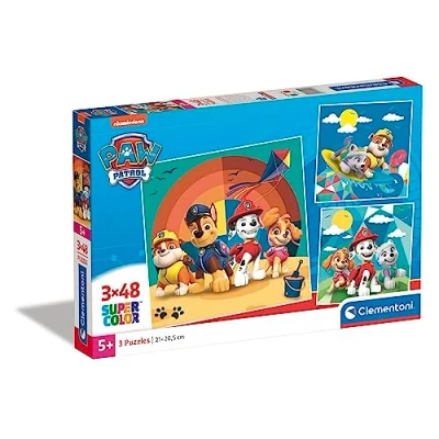 Imagen de Clementoni 25291 Supercolor Puzzles 3x48 Piezas, Patrulla Canina, 3 Infantiles De 48 Piezas Cada Uno A Partir 5 Años
