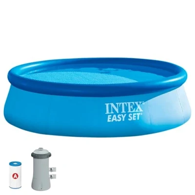 Imagen de Intex 56422 Piscina Hinchable, Ø366x76 cm, 5.621 litros, Redonda, con depuradora Cartucho, 2.006 litros/Hora, Filtro Cartucho Tipo A, para 5 Personas