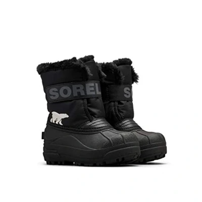 Imagen de Sorel Snow Commander Boot, Botas de Invierno Unisex niños, Black Charcoal 2023, 28 EU