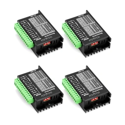 Imagen de QWORK® 4 Piezas Controlador de motor paso a TB6600, 4.0A 9V 42V, para 2/4 fases tipo 42/57/86, impresora 3D/CNC