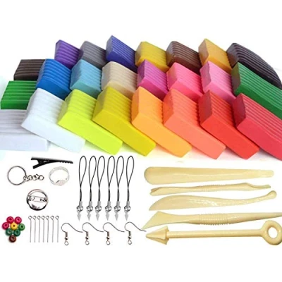 Imagen de YIQI Arcilla Artesanal Polimérica, 24 Colores Modelo Horno, DIY Moldeado Suave con Herramientas y Accesorios Mejor Regalo para Niños