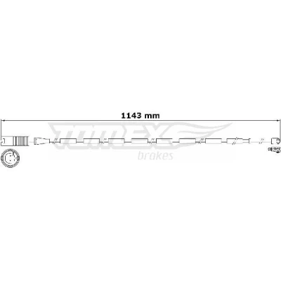 Imagen de TOMEX brakes TX 31 29 Sensor de Desgaste Pastillas Frenos Eje trasero BMW: X1