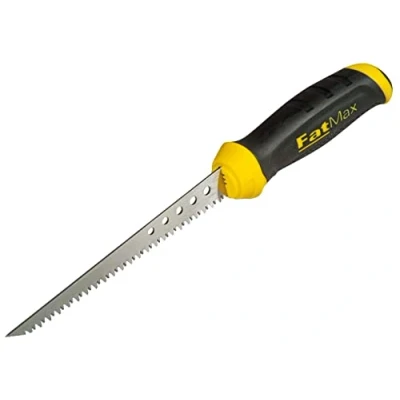 Imagen de STANLEY 0 20 556, Mini Serrucho FATMAX, Punta Afilada, Hoja Gruesa Endurecida, Mango Ergonómico, Longitud de 150 mm, 7 Dientes por Pulgada, para madera y plástico