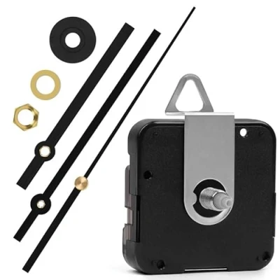 Imagen de QLOUNI Movimiento de Reloj Cuarzo Silencioso, 20 mm Longitud Eje Total Mecanismos Relojes con Juegos Puntero para DIY Reparación Reemplazo Piezas