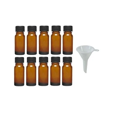 Imagen de Viva Haushaltswaren 10 tropffl Ash 20 ml/Farmacia Botellas con tropfei nsatz en marrón Cristal, Incluye Embudo