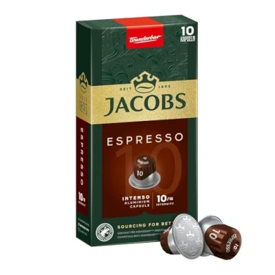 Imagen de Jacobs Espresso 10 Intenso, Cápsulas de Café, Compatible con Nespresso, 5,2 G