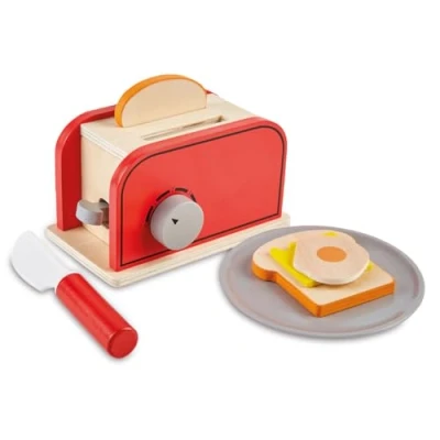Imagen de JOCCA Tostadora de Juguete Madera con Accesorios para Niños Niñas MontessoriComplementos Desayuno Infantil Más 2 Años Regalo Niño Niña Electrodoméstico
