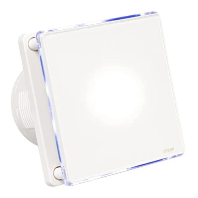 Imagen de STERR Blanco Extractor De Baño 100 mm con LED + TIMER Ventilador silencioso Aire Para Baños 100mm