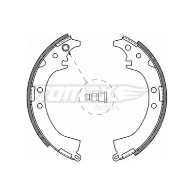 Imagen de TOMEX brakes TX 21 07 Zapatas de Freno Eje trasero 228 42 TOYOTA: RAV4 I SUV, II SUV