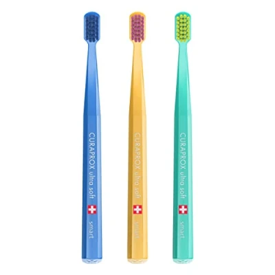 Imagen de Curaprox CS Smart Trio Juego de 3 cepillos dientes mano ultrasuaves con cabezal pequeño, cerdas 7600 CUREN