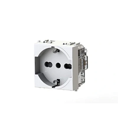 Imagen de Toma eléctrica schuko tipo P40 compatible con Vimar Plana
