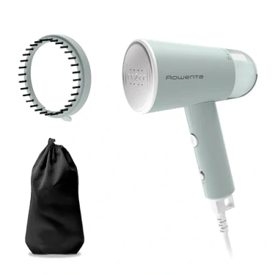 Imagen de Rowenta Cepillo de vapor Origin Travel mano plegable, desinfecta y elimina olores, para viajar o casa, diseño compacto, rendimiento eficaz, rápido calentamiento 25 seg, DR1034
