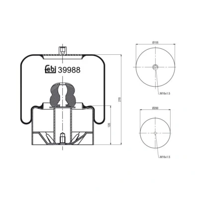 Imagen de FEBI BILSTEIN 39988 Fuelle, suspensión neumática