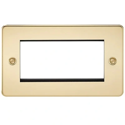 Imagen de Knightsbridge FP4GPB placa plana modular frontal, latón pulido, 4G