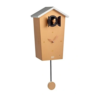 Imagen de KOOKOO Birdhouse Cobre, Reloj cucu Design Moderno, Sonidos de 12 Aves o el Cuco, pájaros cantores c. péndulo
